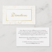 Elegant Floral Wedding Directions Enclosure Card Informatiekaartje (Voorkant / Achterkant)