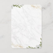 Elegant Floral Wedding Enclosure Card  Informatiekaartje (Achterkant)