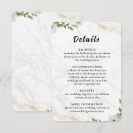 Elegant Floral Wedding Enclosure Card  Informatiekaartje