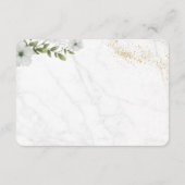 Elegant Floral Wedding Enclosure Card  Informatiekaartje (Achterkant)
