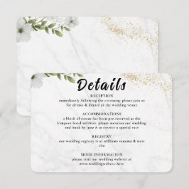 Elegant Floral Wedding Enclosure Card  Informatiekaartje