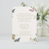 Elegant Floral Wedding Enclosure Card | Watercolor Informatiekaartje (Staand voorkant)