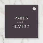 Elegant Floral Wedding Favor Labels (Achterkant)