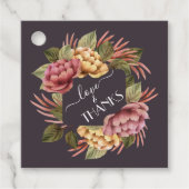 Elegant Floral Wedding Favor Labels (Voorkant)