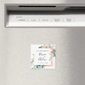 Elegant floral wedding favour magnet (Insitu (Vaatwasser))