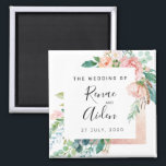 Elegant floral wedding favour magnet<br><div class="desc">Celebrate in style with this gorgeous floral magnet,  perfect for a spring or outdoor bridal shower,  wedding or engagement party.</div>