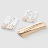 Elegant Floral Wedding gepersonaliseerd programma Handwaaier (Niet-gemonteerd)