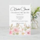 Elegant Floral Wedding gepersonaliseerd Vrijgezell Kaart (Staand voorkant)