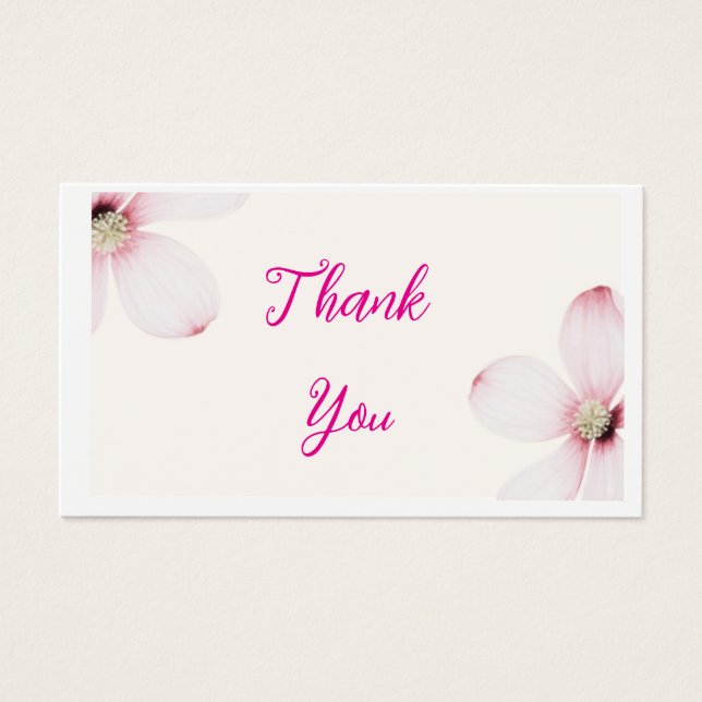 Elegant Floral Wedding Gift Label Visitekaartje (Voorkant)