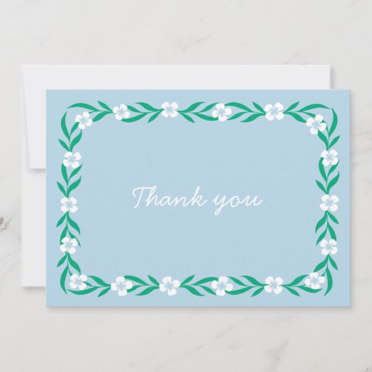 Elegant Floral Wedding Hartelijk dank Bedankkaart (Voorkant)