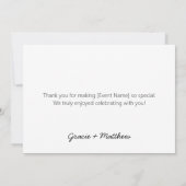 Elegant Floral Wedding Hartelijk dank Bedankkaart (Achterkant)