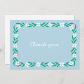 Elegant Floral Wedding Hartelijk dank Bedankkaart (Voorkant / Achterkant)