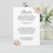 Elegant Floral Wedding Informatiekaartje (Staand voorkant)