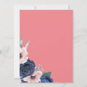 Elegant Floral Wedding Inture Kaart (Achterkant)