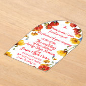 Elegant Floral Wedding Invitation Acryl Uitnodigingen (Laagn)