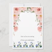 Elegant Floral Wedding Invitation | Blush Pink  Kaart (Achterkant)