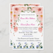 Elegant Floral Wedding Invitation | Blush Pink  Kaart (Voorkant / Achterkant)