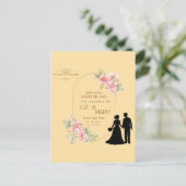 Elegant Floral Wedding Invitation Briefkaart (Staand voorkant)