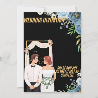 Elegant Floral Wedding Invitation Card Kaart