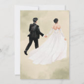 Elegant Floral Wedding Invitation Card Kaart (Achterkant)