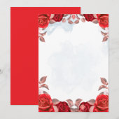 Elegant Floral Wedding Invitation Design Kaart (Voorkant / Achterkant)