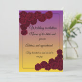 Elegant Floral Wedding Invitation Design Kaart (Staand voorkant)
