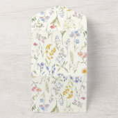 Elegant  Floral Wedding Invitation | Editabl All In One Uitnodiging (Buitenkant)