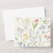 Elegant  Floral Wedding Invitation | Editabl All In One Uitnodiging (Achterkant)