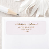 Elegant Floral Wedding Invitation Etiket (Insitu)