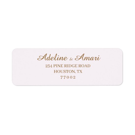 Elegant Floral Wedding Invitation Etiket (Voorkant)