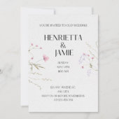 Elegant Floral Wedding Invitation Feestdagenkaart (Voorkant)