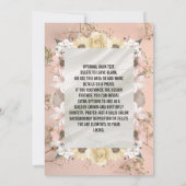 Elegant Floral Wedding Invitation Kaart (Achterkant)