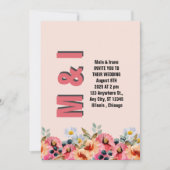 Elegant Floral Wedding Invitation Kaart (Voorkant)