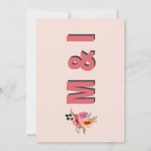 Elegant Floral Wedding Invitation Kaart (Achterkant)