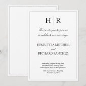 Elegant Floral Wedding Invitation Kaart (Voorkant / Achterkant)