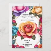 Elegant Floral Wedding Invitation Kaart (Voorkant)