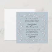 Elegant Floral Wedding Invitation Kaart (Voorkant / Achterkant)