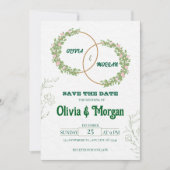 Elegant Floral Wedding Invitation Kaart (Voorkant)