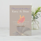 Elegant Floral Wedding Invitation Kaart (Staand voorkant)