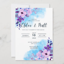 Elegant Floral  Wedding Invitation