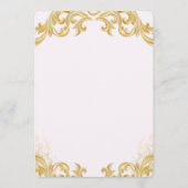 Elegant Floral Wedding Invitation Kaart (Achterkant)