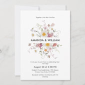 Elegant Floral Wedding Invitation Kaart (Voorkant)