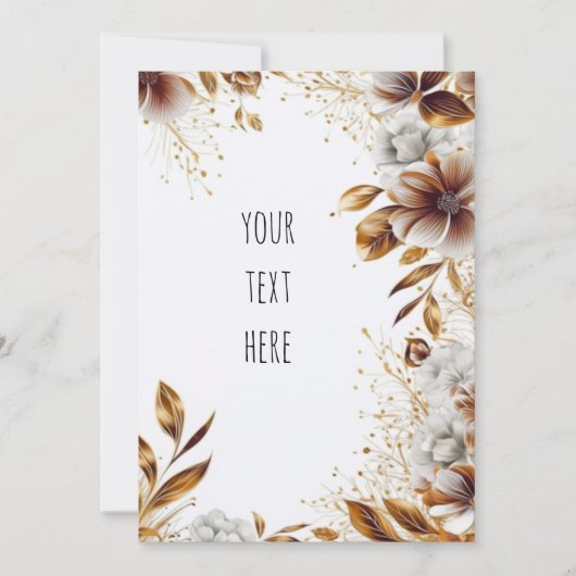 Elegant Floral Wedding Invitation Kaart (Voorkant)