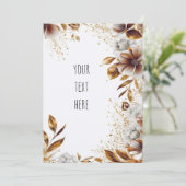 Elegant Floral Wedding Invitation Kaart (Staand voorkant)