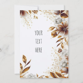 Elegant Floral Wedding Invitation Kaart