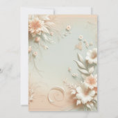 Elegant Floral Wedding Invitation Kaart (Achterkant)