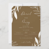 Elegant Floral Wedding Invitation Kaart (Achterkant)
