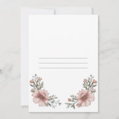 Elegant Floral Wedding Invitation Kaart (Achterkant)