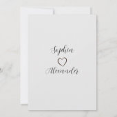 Elegant Floral Wedding Invitation Kaart (Achterkant)