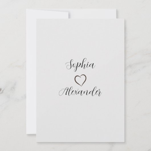 Elegant Floral Wedding Invitation Kaart (Achterkant)